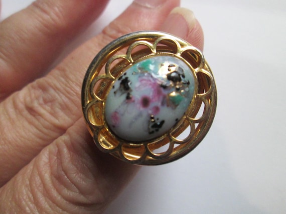 1960s Juliana Easter Egg Ring Gold Plated