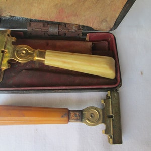 2 Antique Schick Razor lot with Bakelite Handles