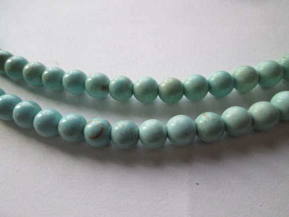 Antique Natural Persian Turquoise 2 Strand Beaded… - image 6