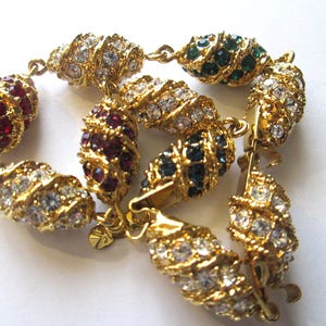 JBK Jacqueline Kennedy Royal Egg Rhinestone Crystal Bracelet