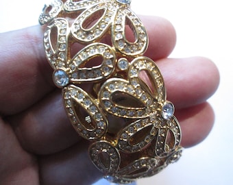 Victoria Wieck Crystal Gold Plated Watch Bracelet