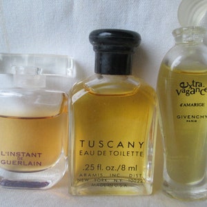 Vintage Miniature Perfume Bottle Collection Tuscany Givenchy Guerlain