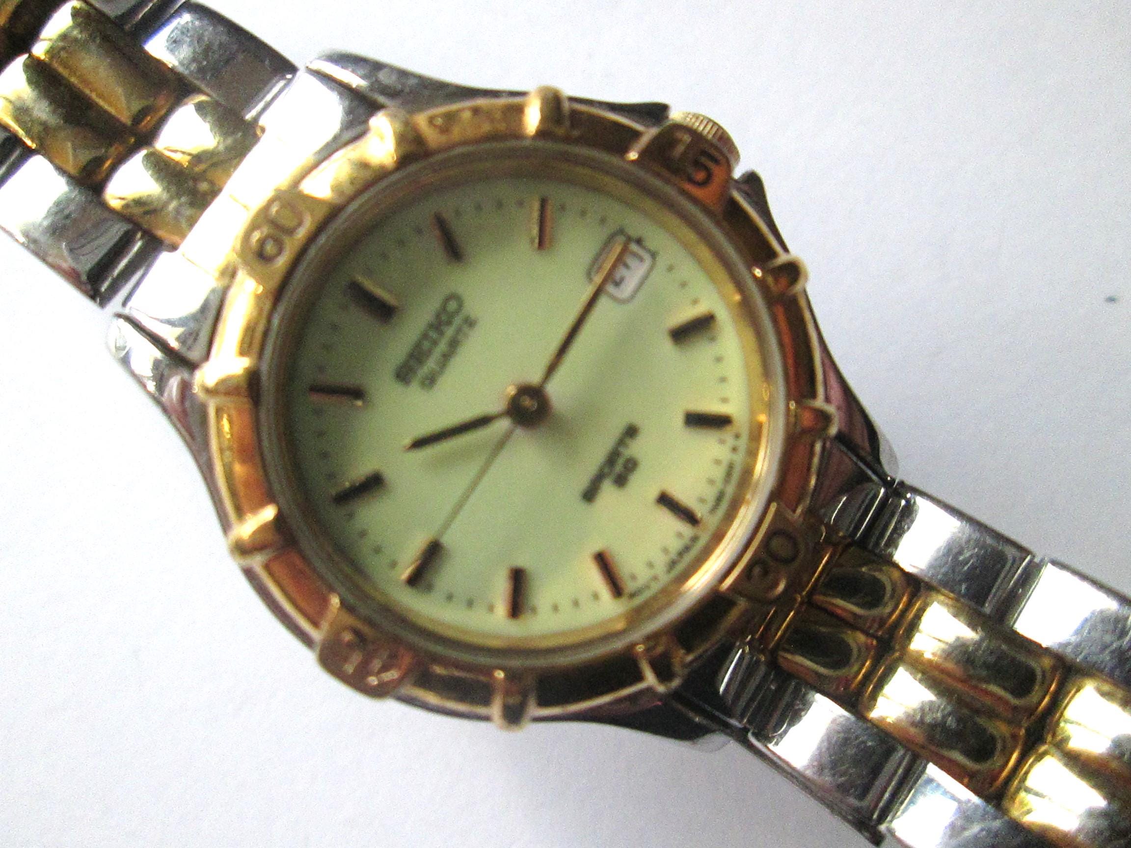 VINTAGE SEIKO SPORT 50 BICOLOR WOMENS WATCH BFPM-06-141 Seiko Kinetic Sports 50 Men main image 2