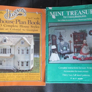 1982 Dollhouse Plan And Accessories Book Lot of 2