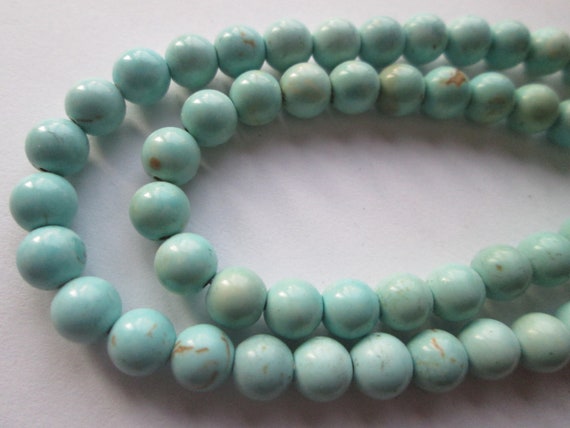 Antique Natural Persian Turquoise 2 Strand Beaded… - image 1