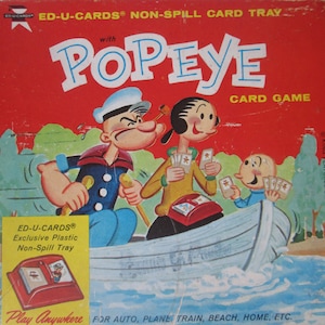 1961 King Features Popeye Boxed Card Game Pat Pending