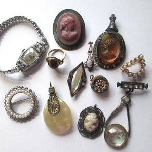 1800s - 1920s Victorian Art Deco Jewelry LOT Gold Filled More