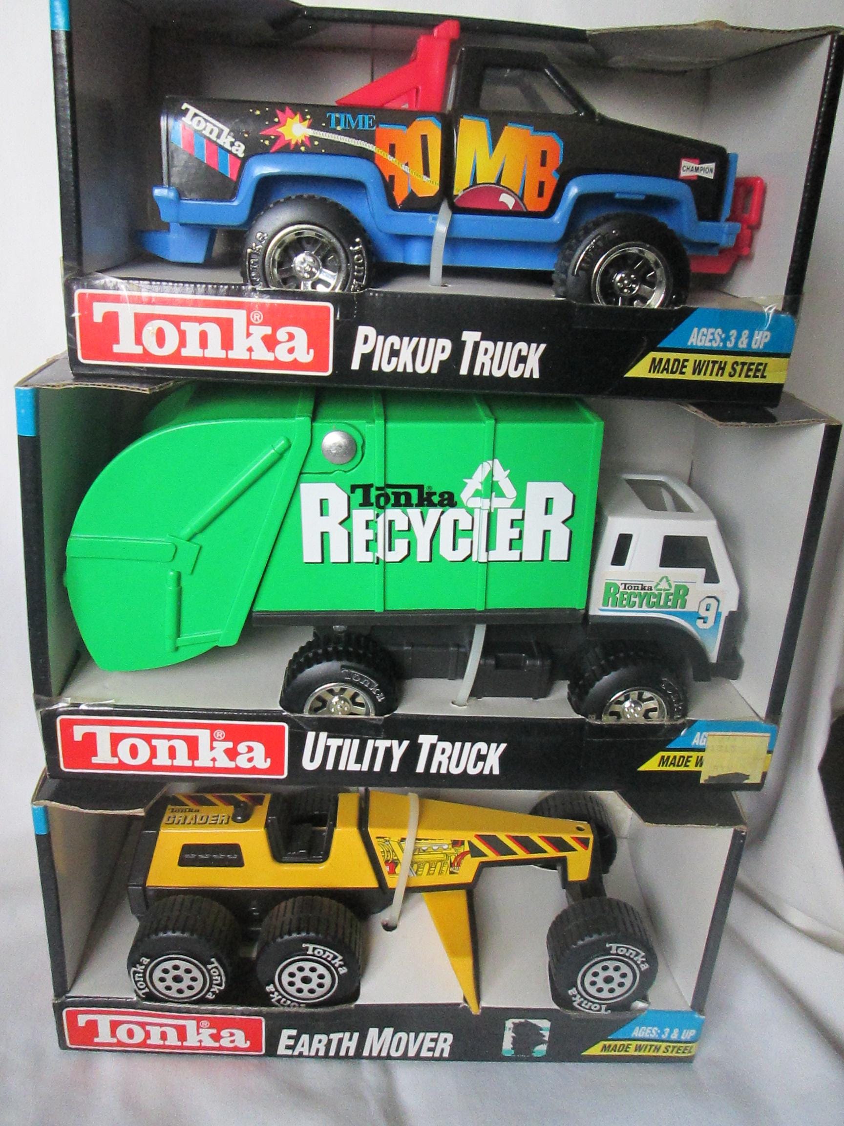 1990s Tonka Truck Earth Mover Steel Plastic LOT in Box - Etsy