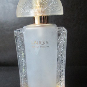 1970s Lalique Crystal Perfume Bottle