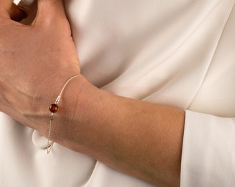 Anniversary Gifts Minimalist Bracelet Baltic Amber Bracelet for Women Red Amber Red Amber bead Bracelet Jewelry Gifts for Women