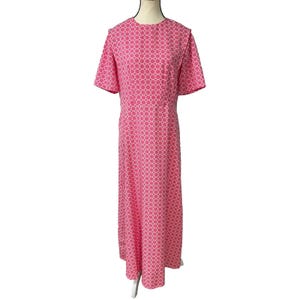 open lace back dress Claim To Love Crochet Dress in Pink – Impressions Online Boutique main image 1