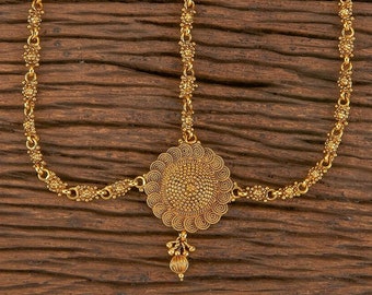 Gold Mathapatti/ Antique gold tikka/ polki tikka/ Kundan tikka/ Matha Patti/Temple jewelry/South Indian jewelry/bridal Tikka/ Damini
