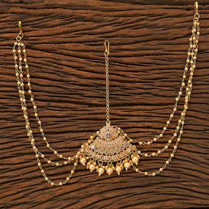 Damini / Indian Jewelry/ Matha Patti/ Indian Bridal Jewelry/ Gold Tika/ Indian Wedding Jewelry/ Pakistani Jewelery