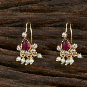 kemp earrings,Small ruby earrings, pearl earrings, bali ,hoops, kids earrings, delicate earrings, temple earrings , south Indian Earrings