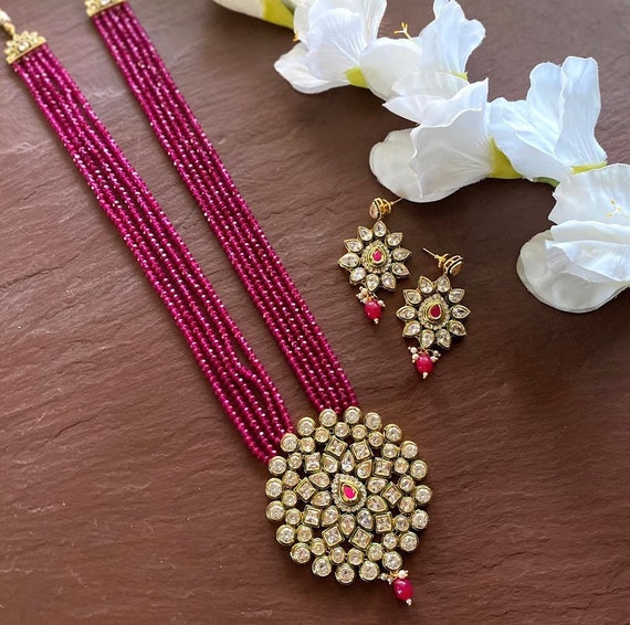 Buy Aishi Long Necklace Set | Indian Long Necklace Sets Online - Tarinika |  Real diamond necklace, Gold necklace, Gold fashion necklace