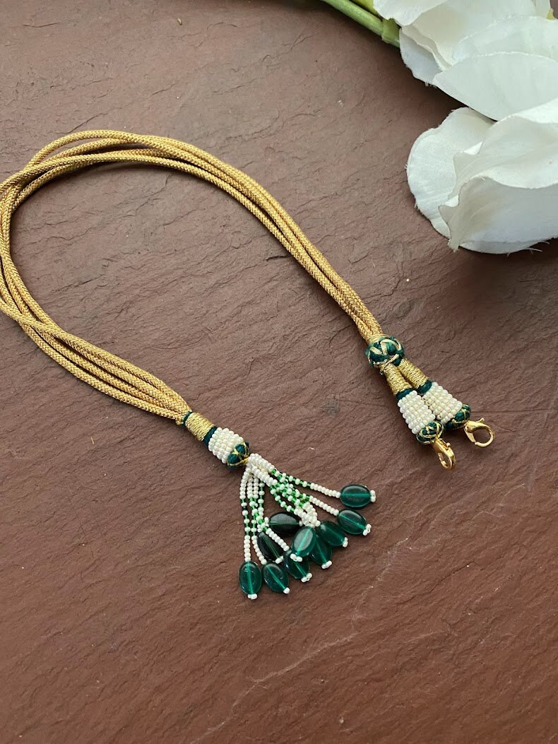 Adjustable Handmade Golden Necklace Thread Indian Necklace Jewelry Cord 10  Pieces, 13 Inchapp. Zari Dori -  Canada