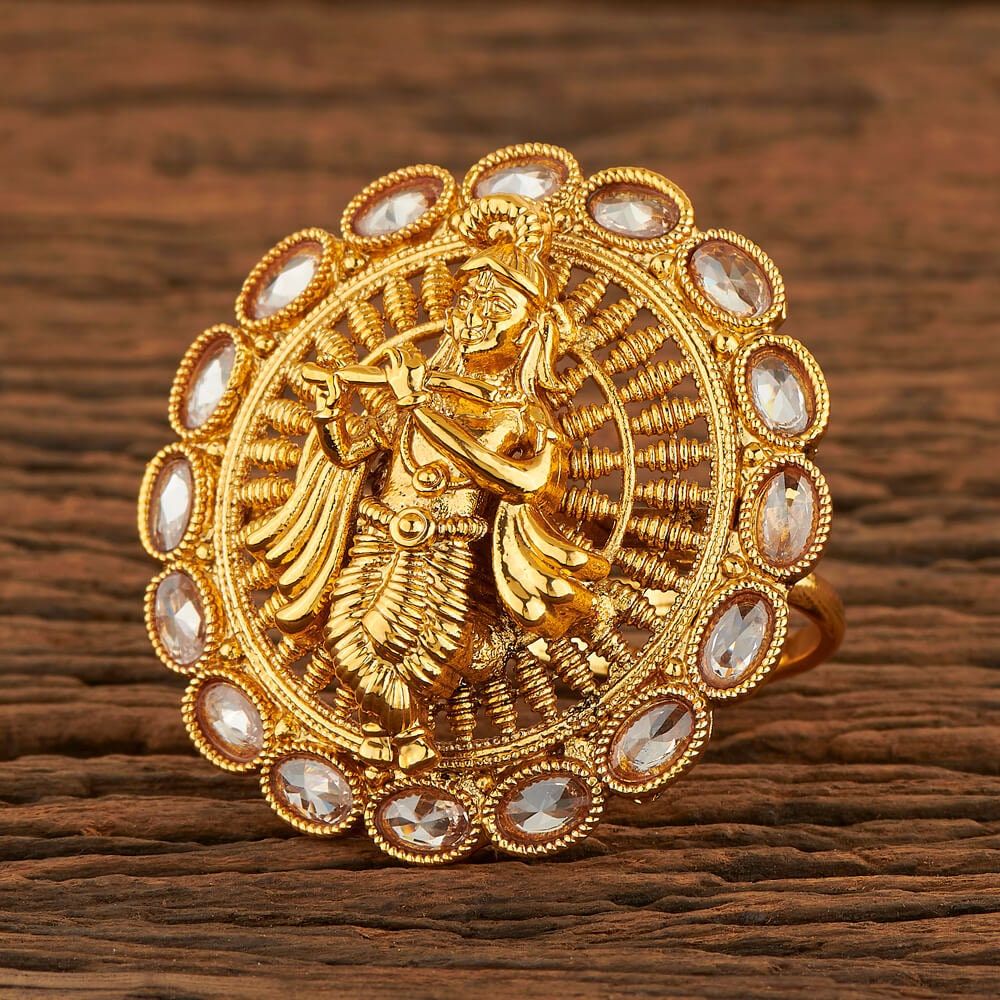 Gold Indian Temple Ring at 1stDibs | temple rings, gold temple ring, temple  gold ring
