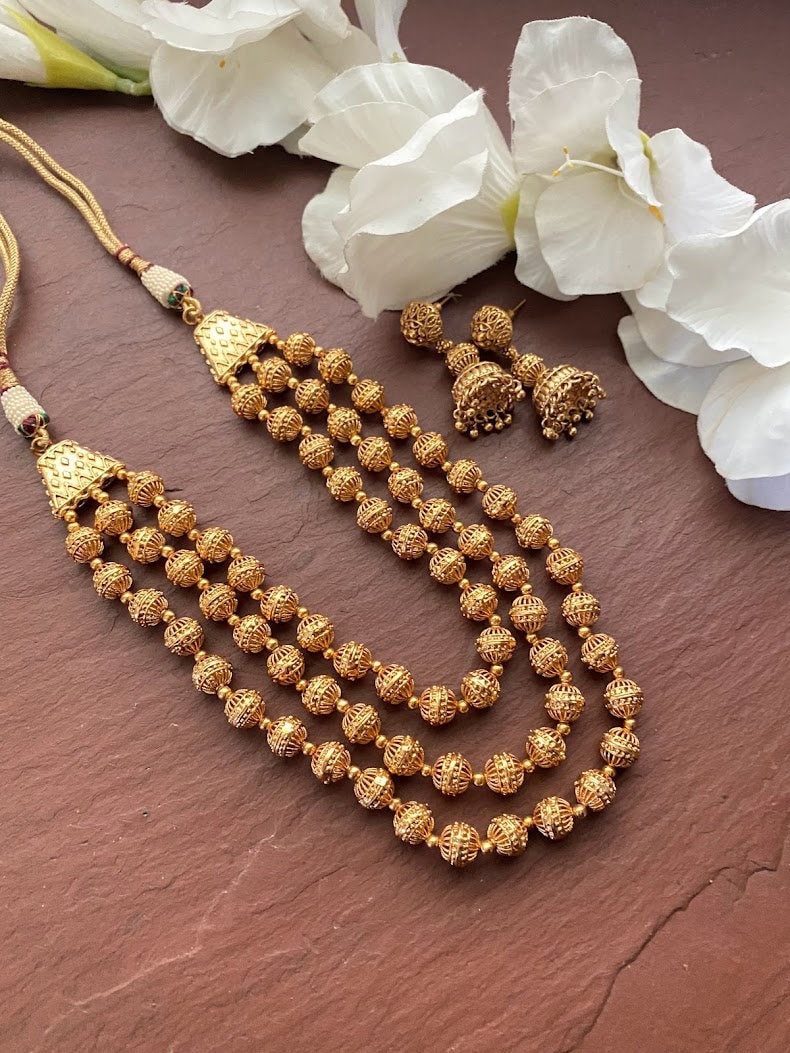 Long Necklace/gold Necklace/ Matar Mala 