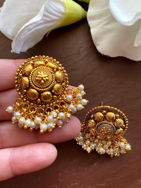 Indian gold earrings sale studs