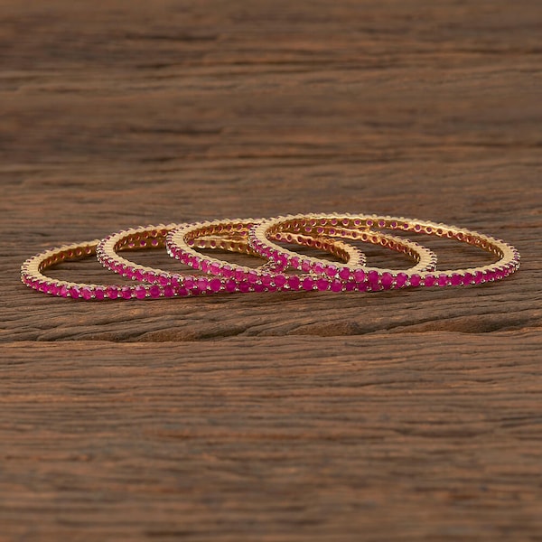 1 line Ruby Bangles /CZ Bangles/ Indian Bangles/Diamonds Bangles/Ruby bracelets/Bridal bangles/Pakistani Jewelry/One gram gold Jewelry
