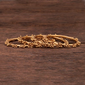 Matte Gold Bangles/Ghungroo Bangles/ Indian Bangles/ Bangles set of 4/Bridal bangles/Temple jewelry /South Indian Jewelry/wedding jewelry