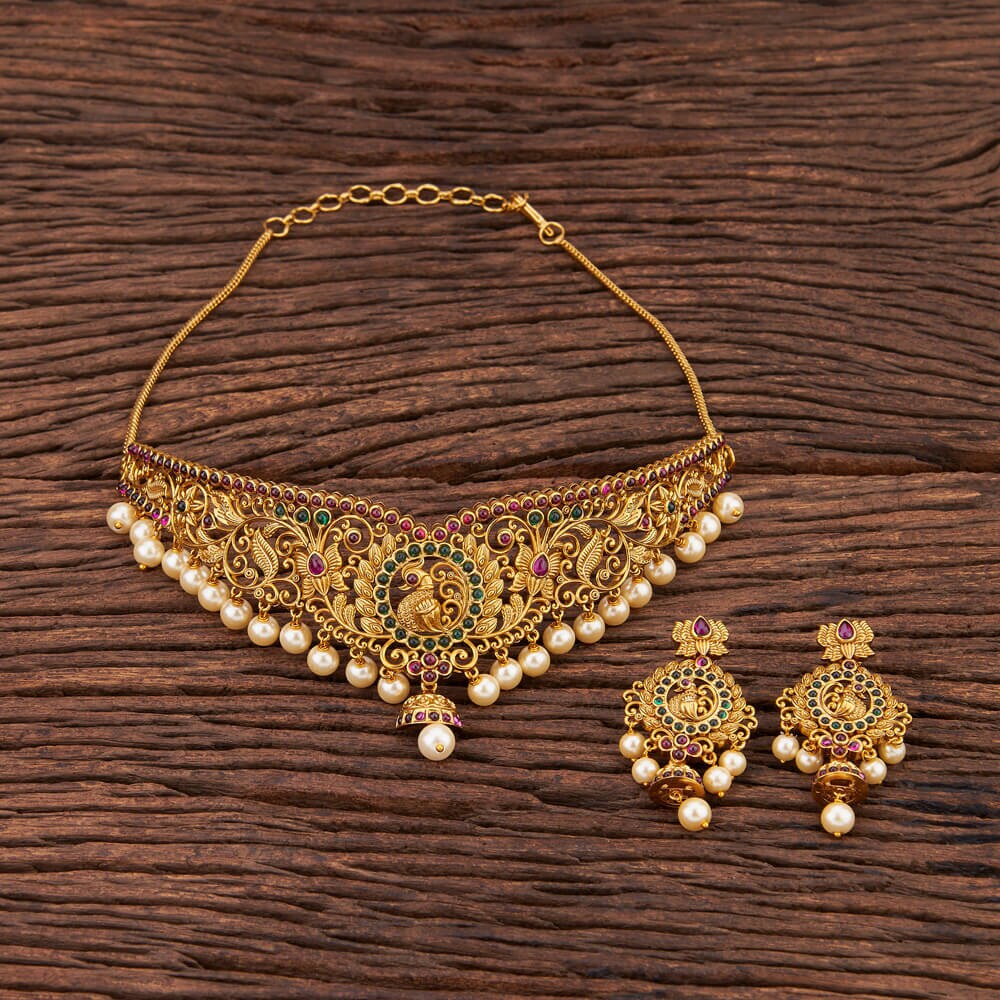 Gold Choker Kemp Choker Kemp Necklace South Indian Jewelry