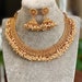 Gold Choker Necklace /Indian Gold Necklace Set/ Indian Choker/ Pearl Necklace / Guttapusalu necklace /Temple jewelry/ South Indian jewelry 