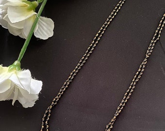 Mangalsutra/18&quot; 24&quot; 28&quot;Mangalsutra chain/Indian Bridal jewelry/ Micro High Gold Plated Black Bead 2 line 1 line Mangalsutra Chain