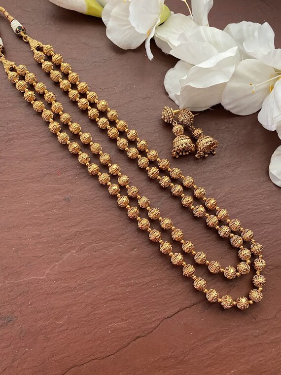 Long Necklace/gold Necklace/ Matar Mala 