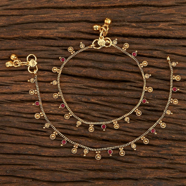 Girls Anklets/Kids Gold Anklets /Baby Anklets /Payal/Antique Gold Payal/Indian anklets/ Pajeb/ Pakistani Payal/ Gold Payal/jahanjar/Delicate