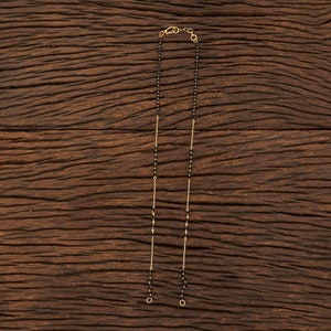 Mangalsutra/18&quot; Mangalsutra chain/Indian Bridal jewelry/ Micro High Gold Plated Black Bead  1 line Mangalsutra Chain/ Pendant chain
