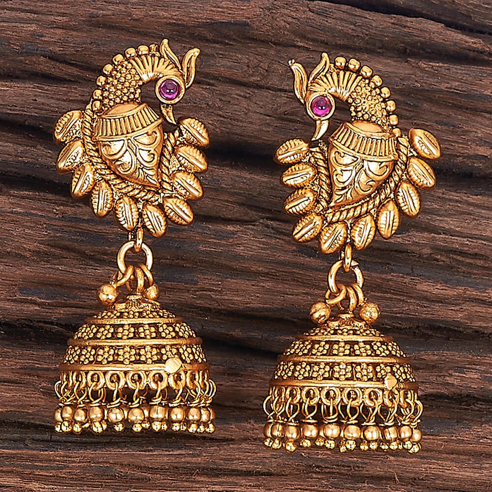 Dual colored temple earrings - Golden Ruby and Emerald Earrings - unique  designs… | Bridal gold jewellery designs, Fashion jewellery business,  Bridal gold jewellery