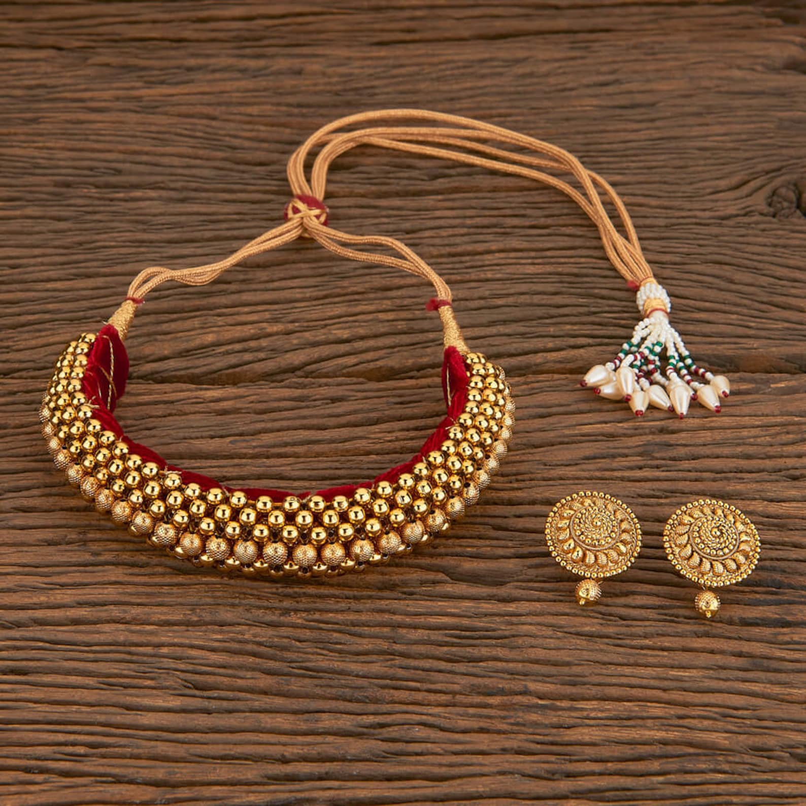 Gold Thushi Necklace / Kolhapuri Thushi/ Indian Gold Necklace Etsy