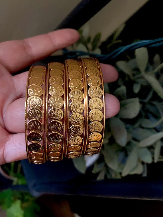 Antique Gold Ban Gles coin Bangles indian Bangles Bangles Set of