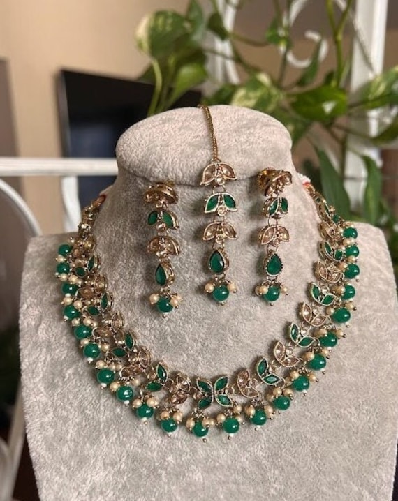 Polki Choker Necklace/ Antique Dull 