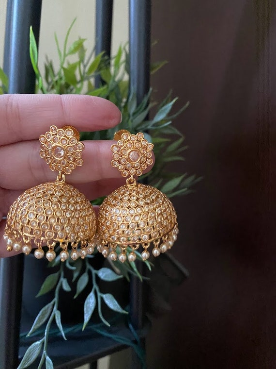 Get Askovia CZ Jhumkas | Buttalu - Emmadi Silver Jewellery