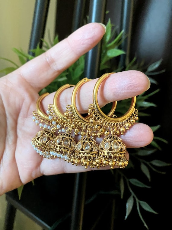 Antique Gold Kemp Stone Earrings GL-EA0721-63