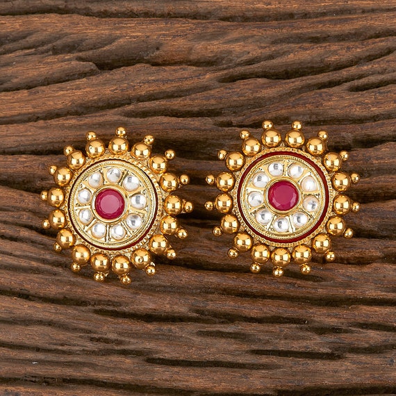 Kundan Studs/gold Earrings/stud 