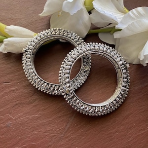 Oxidized Silver Bangles/German Silver/Black Metal/Boho/Tribal/Indian Jewelry/Pakistani Jewelry/Oxidized Bangles /Navratri jewelry