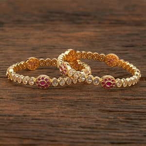 Ruby Bangles /CZ Bangles/ indian Bangles/Diamonds Bangles/Ruby bracelets/Bridal bangles/Pakistani Jewelry/One gram gold Jewelry