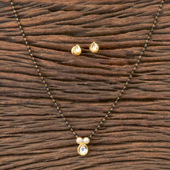 Gold Plated Zircon Delicate Mangalsutra 