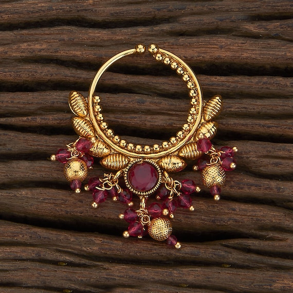 Clear Maharashtrian Right Side Nose Ring Nath - Piercing Jewellery for  Women - Orniza - Orniza - 1572590