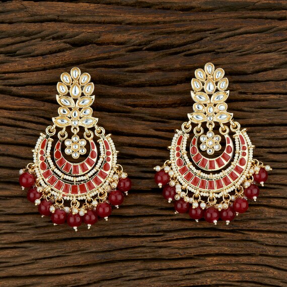 Indian Bollywood Wedding Jewelry | Bahubali Kundan Jhumka Earrings - Ethnic  Earrings - Aliexpress