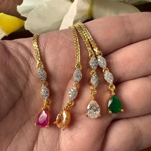 Dainty Diamond Maang Tikka: Indian Forehead Jewelry