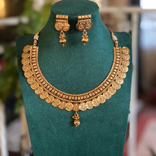 Gold Necklace/ Indian Jewelry/indian 