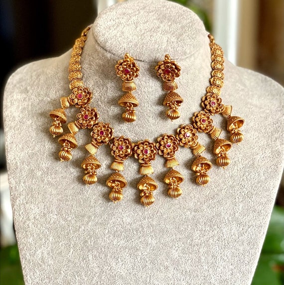 Kemp Necklace/ Ruby Necklace/ Gold 
