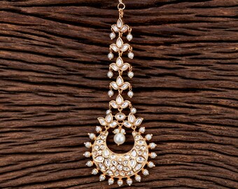 Tikka Tikli Indian 22K Gold Plated Party Fashion CZ Colourful Stone Making Set Tikka Tikli Indian 22K Gold Plated Party Fashion CZ Colourful Stone Making Set