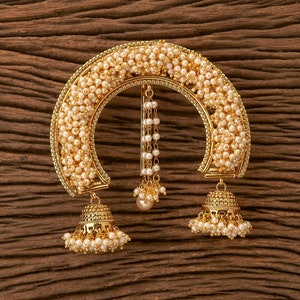 pearls Hair Bun Pin |Juda Pin|Indian Hair Jewelry|Traditional U Pin |Bridal Hair Clip|One Gram Gold |guttapusalu Pin|south indian wedding