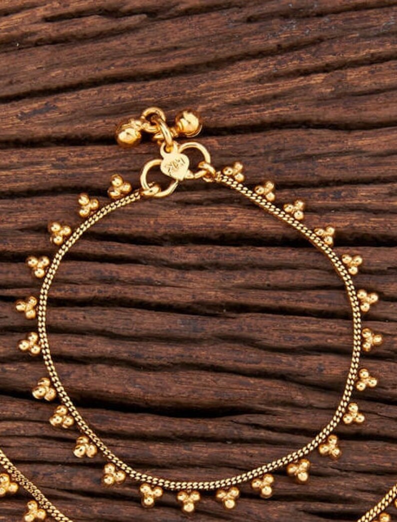 Girls Anklets/kids Gold Anklets /baby Anklets /payal/antique Etsy