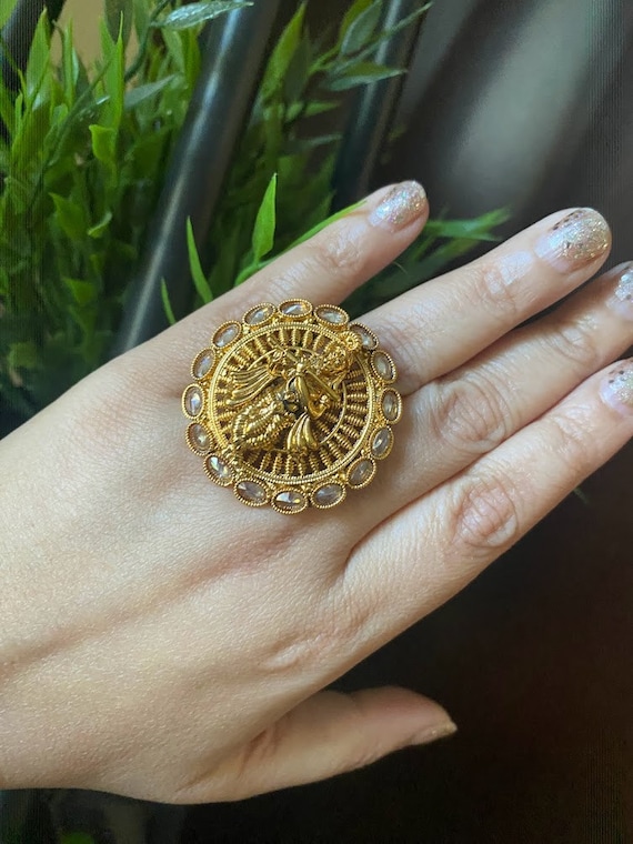 South Indian Adjustable Finger Ring